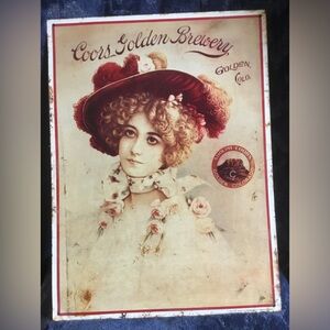 Coors Golden Brewery Metal Advertising Sign